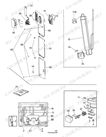 Взрыв-схема холодильника Electrolux ERF3864AOX - Схема узла C10 Cold, users manual